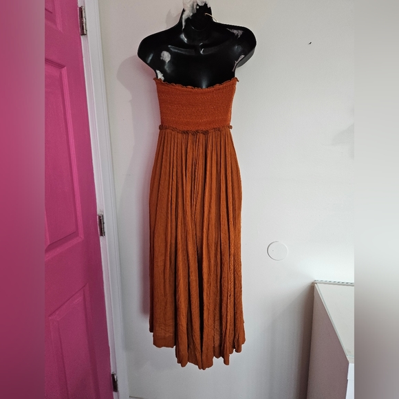 COPY - Free People Strapless Jumpsuit wide leg pants - Picture 4 of 7